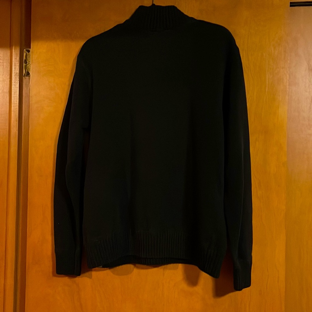 Eddie Bauer Navy Blue/Grey Zip-Up Sweater, Men’s L - Picture 2 of 6